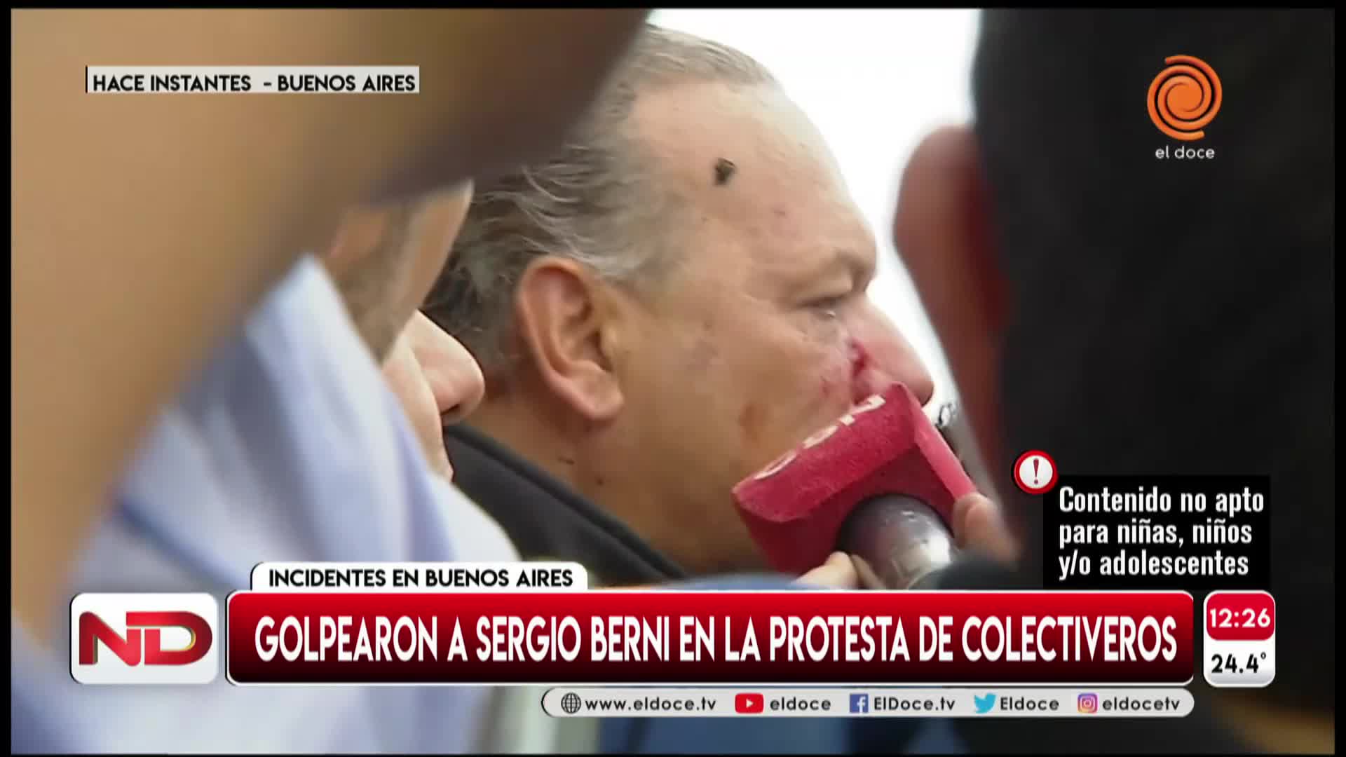 Las declaraciones de Berni tras ser agredido