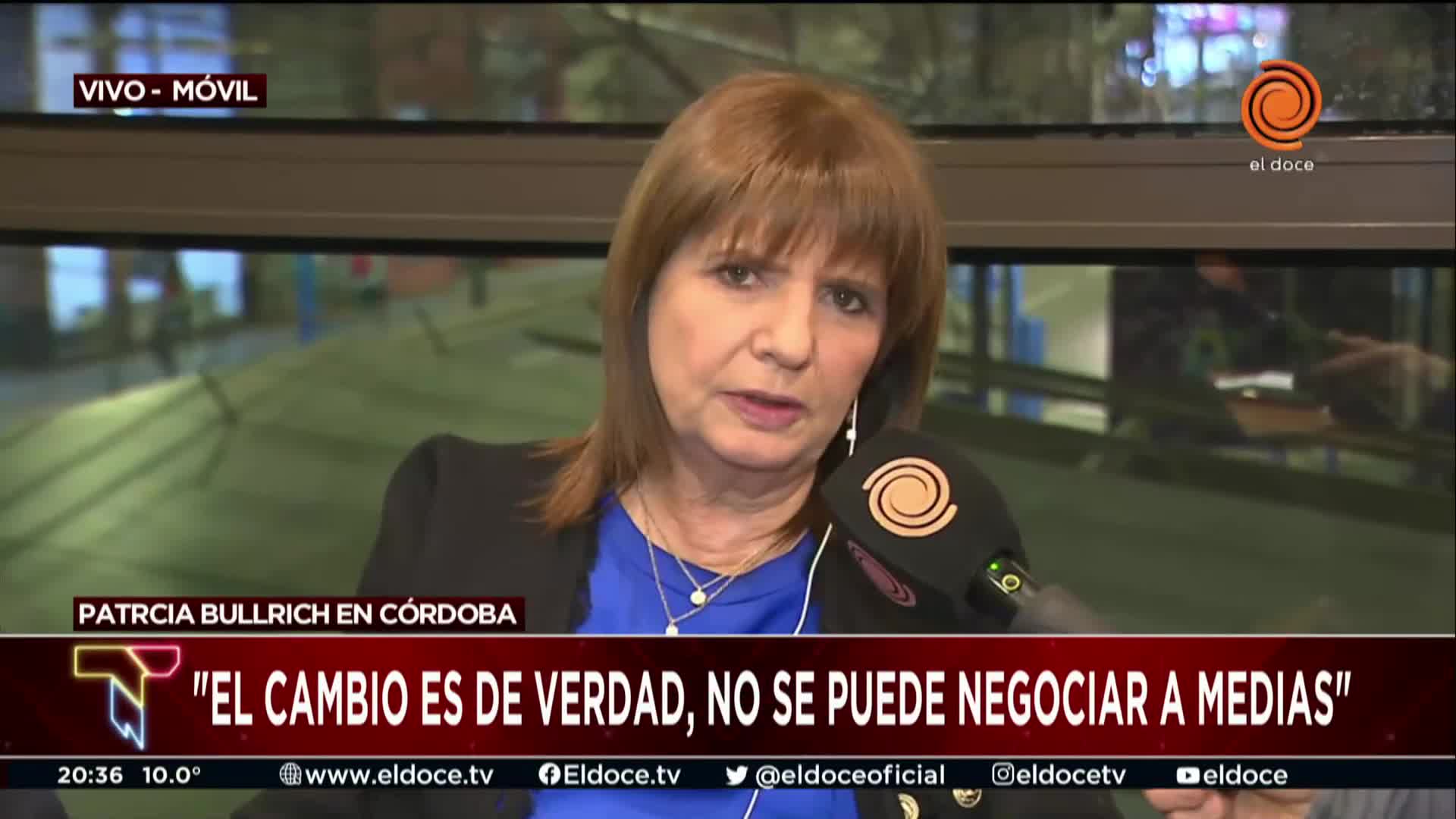 Patricia Bullrich acompañó a De Loredo y reforzó su idea de "todo o nada"