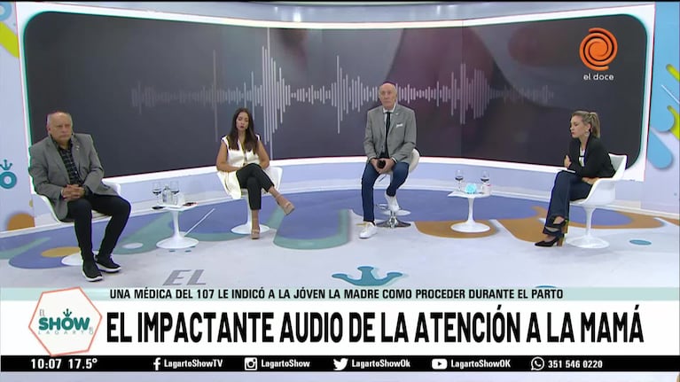 El audio entre una médica y una mamá dando a luz