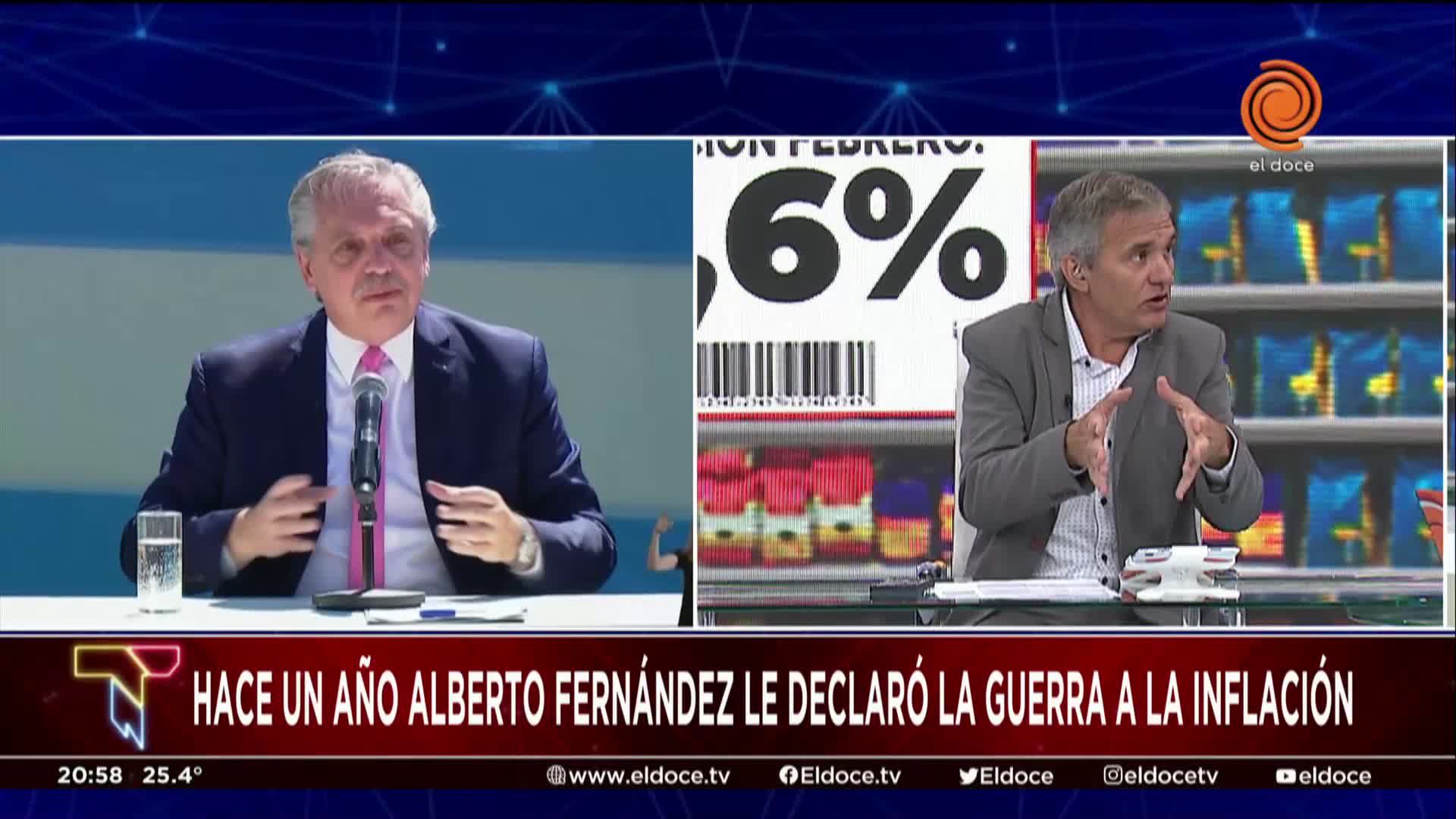 Inflación: Jorge Cuadrado y el "cinismo" de Fernández