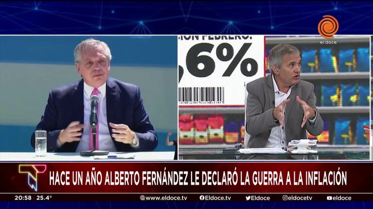 Inflación: Jorge Cuadrado y el "cinismo" de Fernández