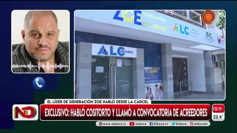 Desde la cárcel, Cositorto prometió una nueva fecha de pago