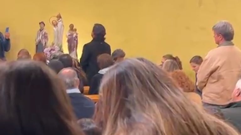 Marcelo Gutiérrez en la misa por Catalina