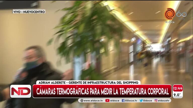 Cámara termográfica: así miden la temperatura en un shopping