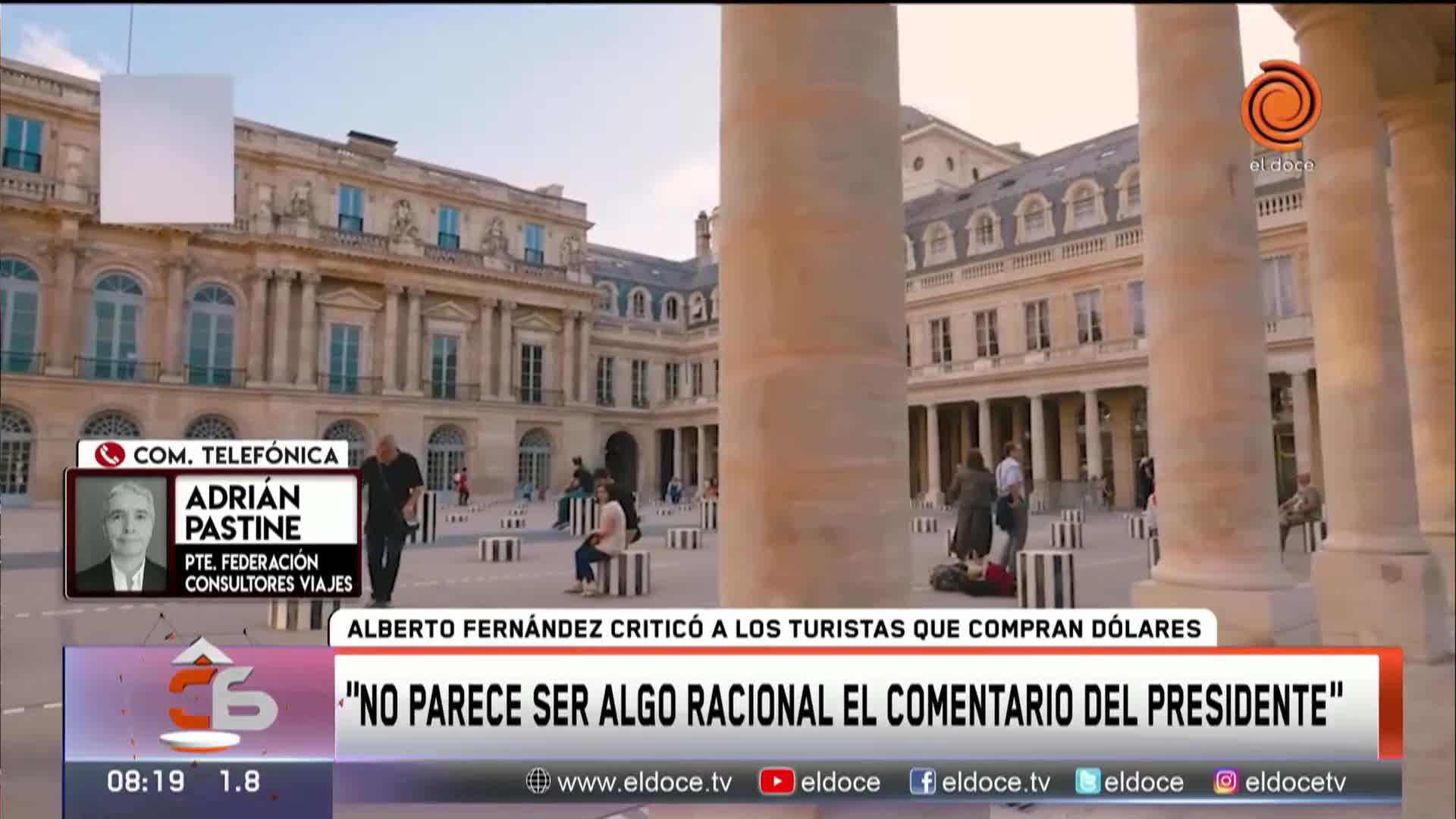 Representantes del sector turístico repudiaron la postura de Alberto Fernández sobre los turistas