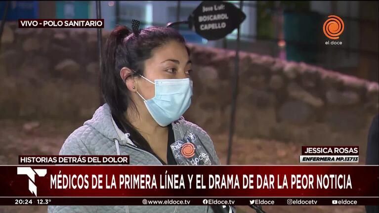 Coronavirus: los médicos de la primera línea y el drama de dar la peor noticia