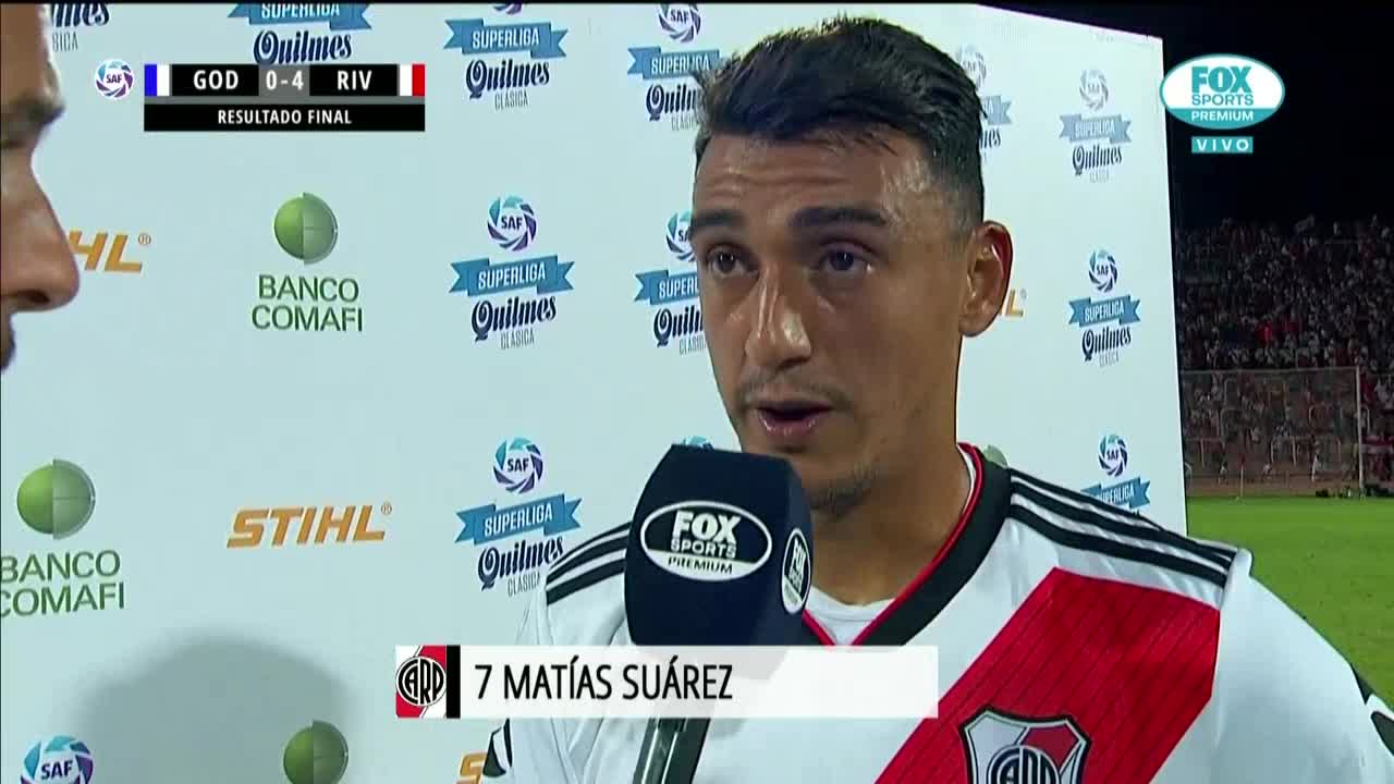 Suárez tras su debut en River: "Le pido perdón a Belgrano, pero esto es un sueño"