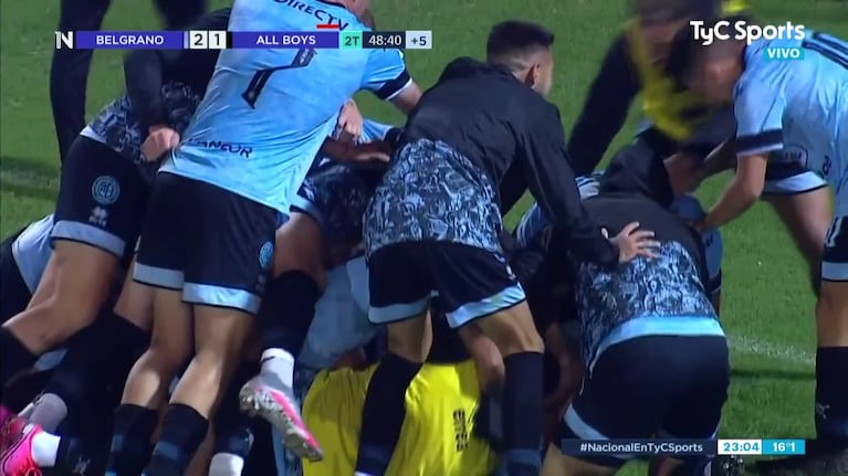 El agónico gol del triunfo de Belgrano ante All Boys