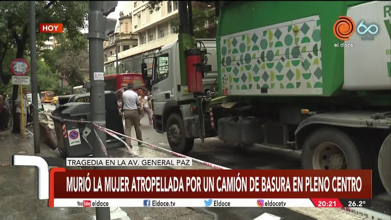 Fatal accidente en el centro: qué dijo el chofer del camión de basura