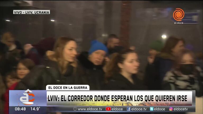 El Doce en Lviv: el tren, un símbolo de éxodo de los ucranianos