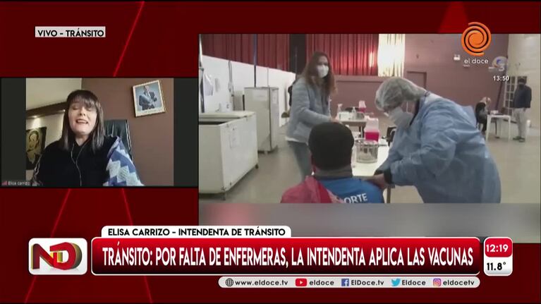 Por falta de enfermeras, intendenta cordobesa salió a vacunar