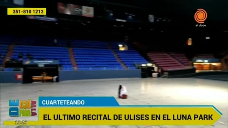 Cuarteteando en la prueba de sonido del último Luna Park de Ulises