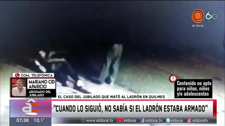 La palabra del abogado del jubilado que mató al ladrón