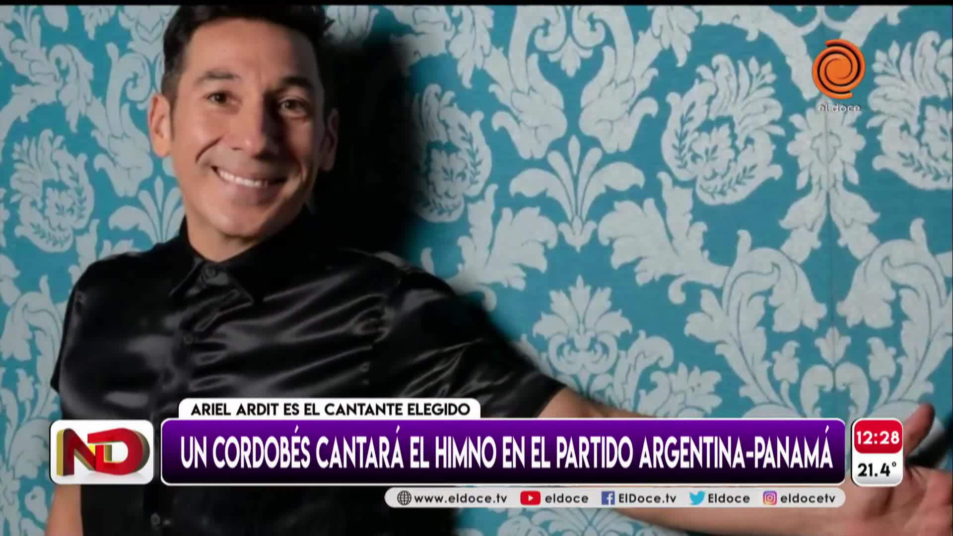 Ariel Ardit, el cordobés que cantará el himno en el amistoso Argentina-Panamá