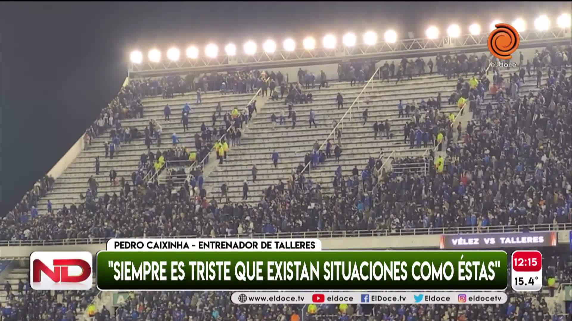 Guido Herrera lamentó los incidentes: "La gente caía de arriba de la tribuna"