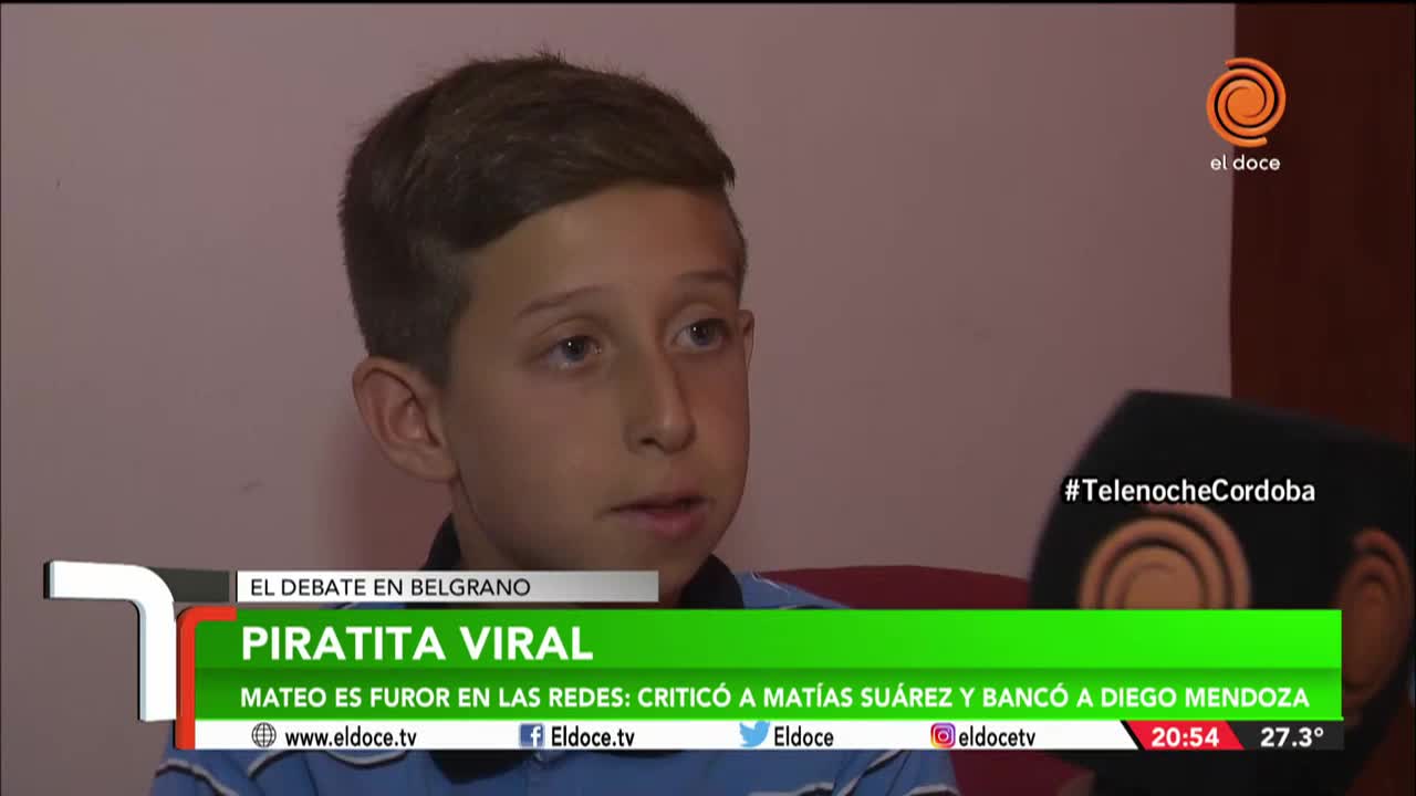 Mateo, el pequeño hincha de Belgrano que criticó a Matías Suárez