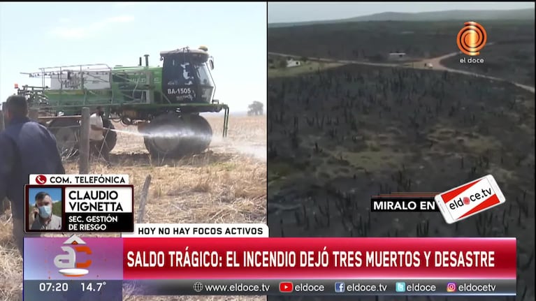 Alivio en el norte cordobés: los incendios fueron controlados