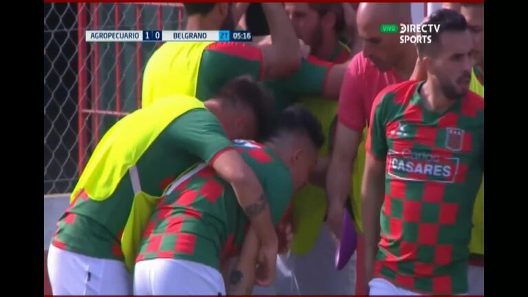 El gol de Agropecuario ante Belgrano