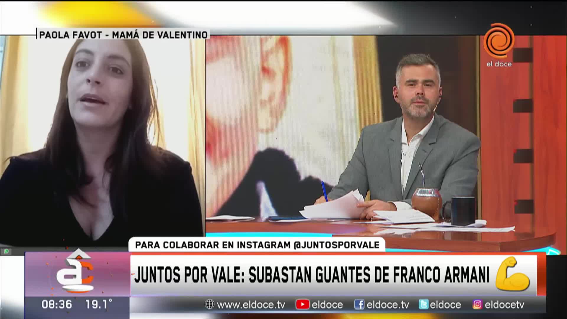 Juntos por Vale: subastan los guantes de Franco Armani 