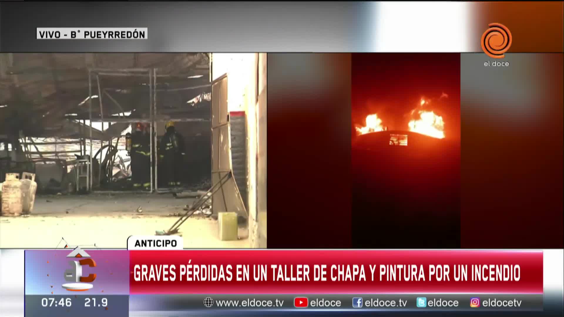 Un galpón se incendió en barrio Pueyrredón e investigan la causa