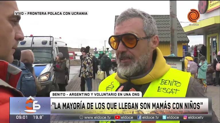 El argentino que ayuda a madres en la frontera