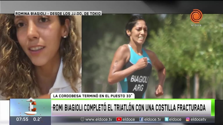 Romina Biagioli completó el triatlón en los Juegos Olímpicos