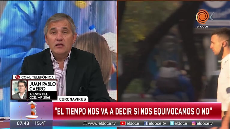 Un asesor del COE y la cuarentena: "El tiempo dirá si nos equivocamos"