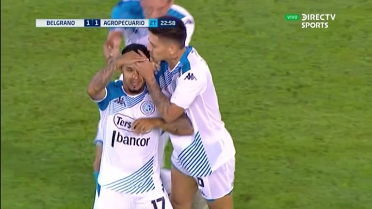 El gol de Techera para el empate de Belgrano