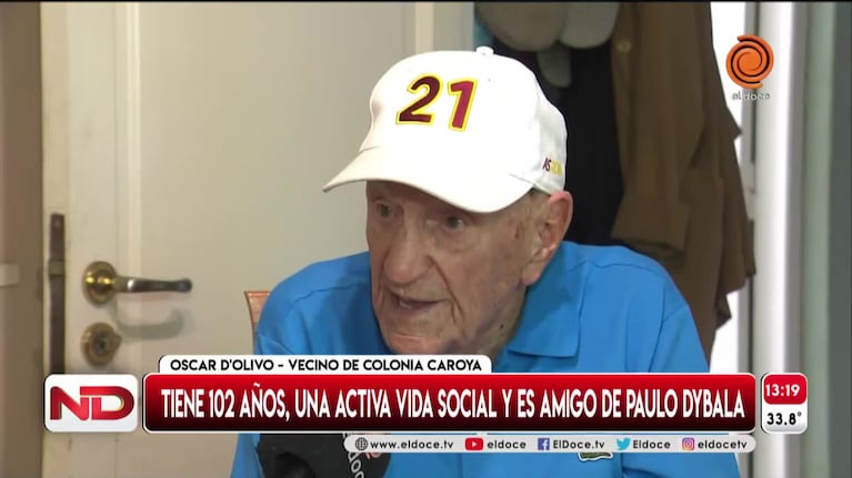 El amigo de Dybala que tiene 102 años y vive en Colonia Caroya 