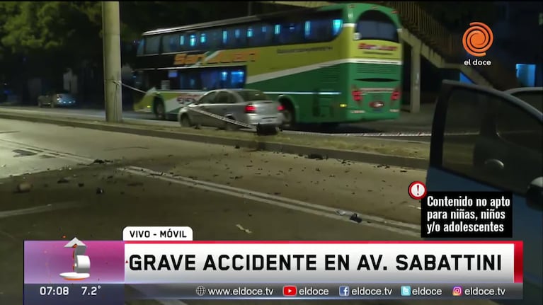 Grave accidente en avenida Sabattini