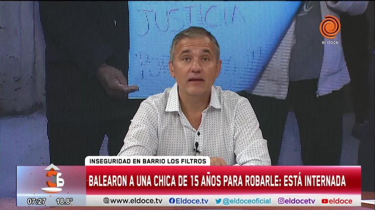 La reflexión de Jorge Cuadrado luego de que balearan a una chica en un robo