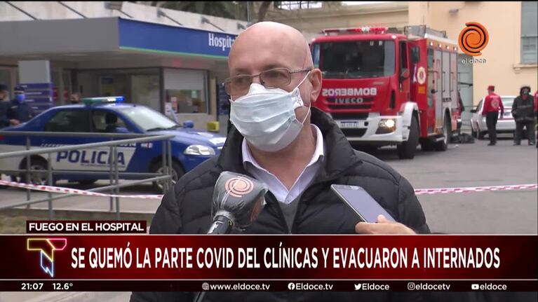 Incendio en el sector Covid del Clínicas: las hipótesis que se manejan
