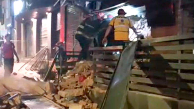 El operativo de rescate tras el derrumbe en Güemes