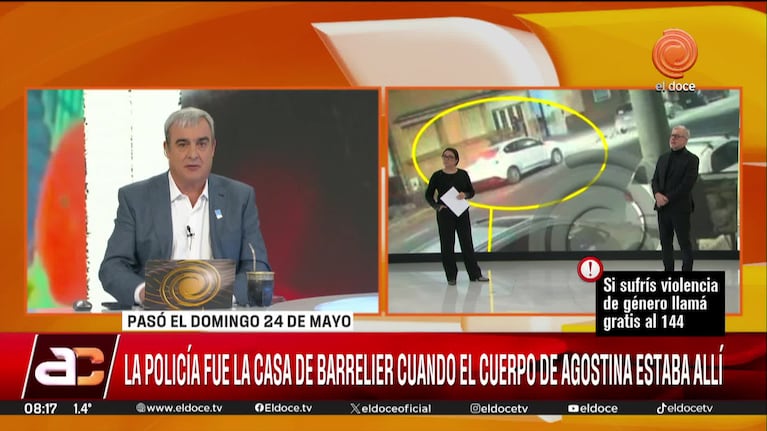 Claudio Barrelier y la Policía en plena desaparición de Agostina Vega