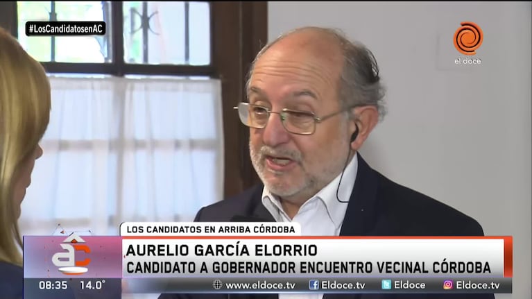 Los candidatos en Arriba Córdoba: Aurelio García Elorrio y Juan Pablo Quinteros