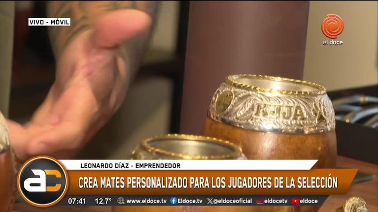 El cordobés que le vende mates a los jugadores de la Selección