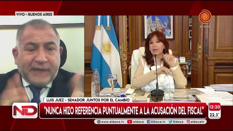 Luis Juez cuestionó a Cristina Kirchner por su descargo tras el pedido de condena