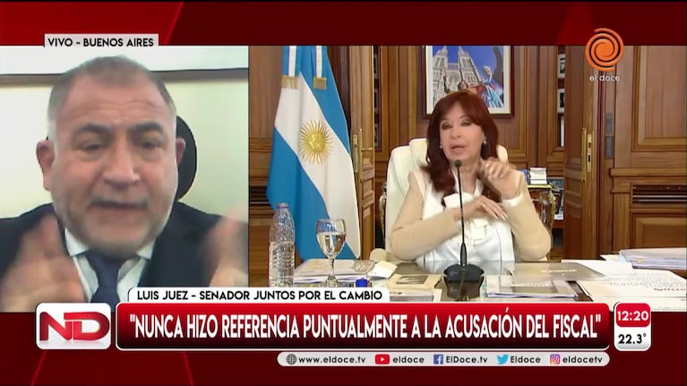 Luis Juez cuestionó a Cristina Kirchner por su descargo tras el pedido de condena