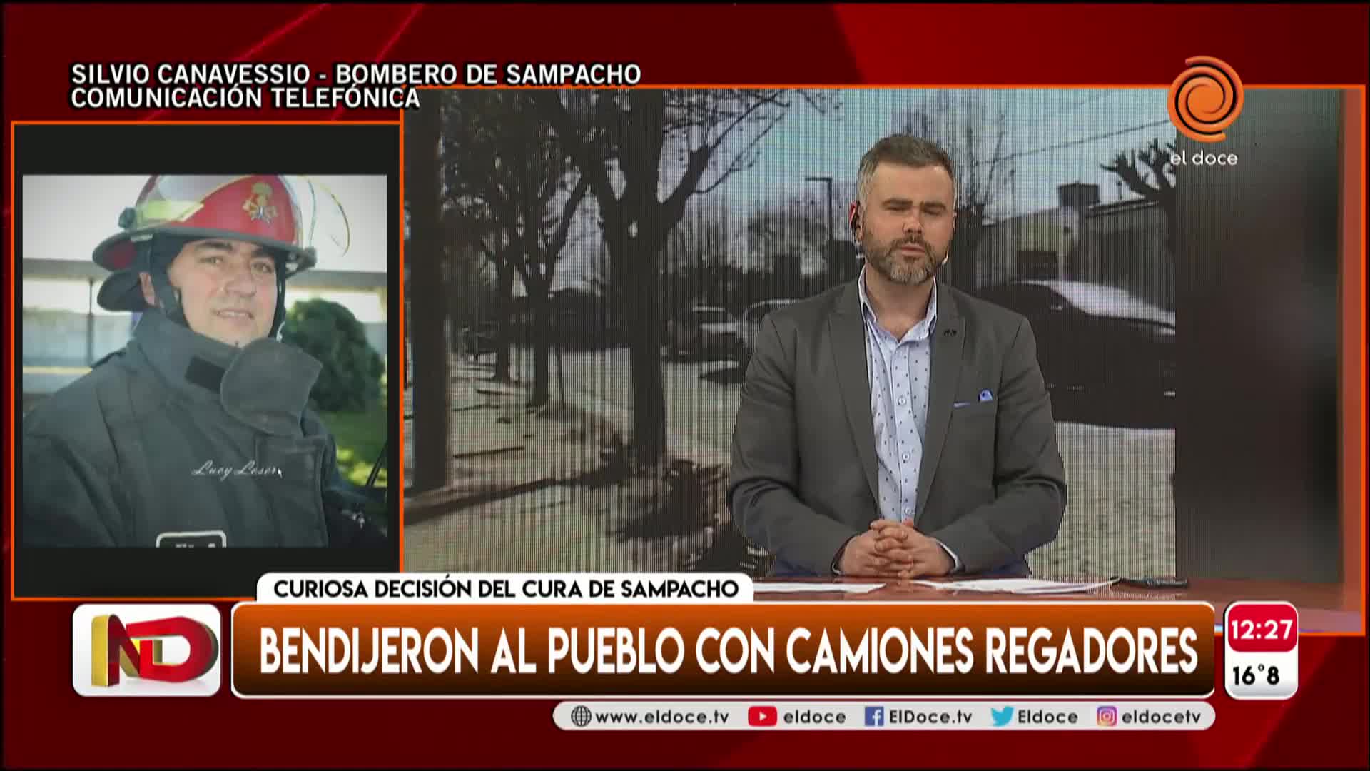 Sampacho fue bendecido con camiones regadores