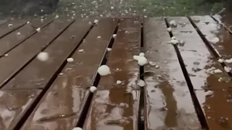 Tormenta con granizo en Calamuchita