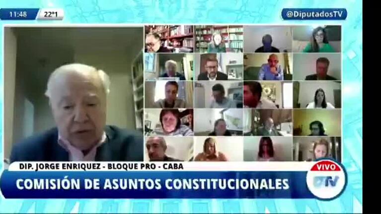 El exabrupto de Orrego en la sesión virtual de Diputados