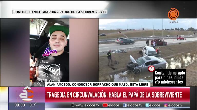 Tragedia en Circunvalación: el padre de la sobreviviente pidió justicia