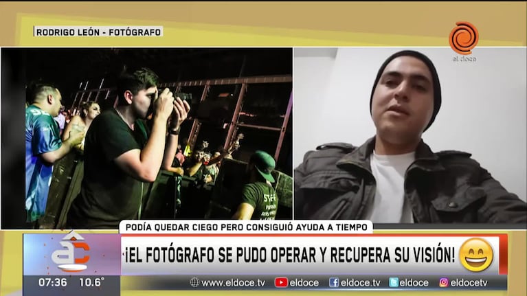 Una nueva oportunidad para Rodrigo: el fotógrafo recuperó su visión