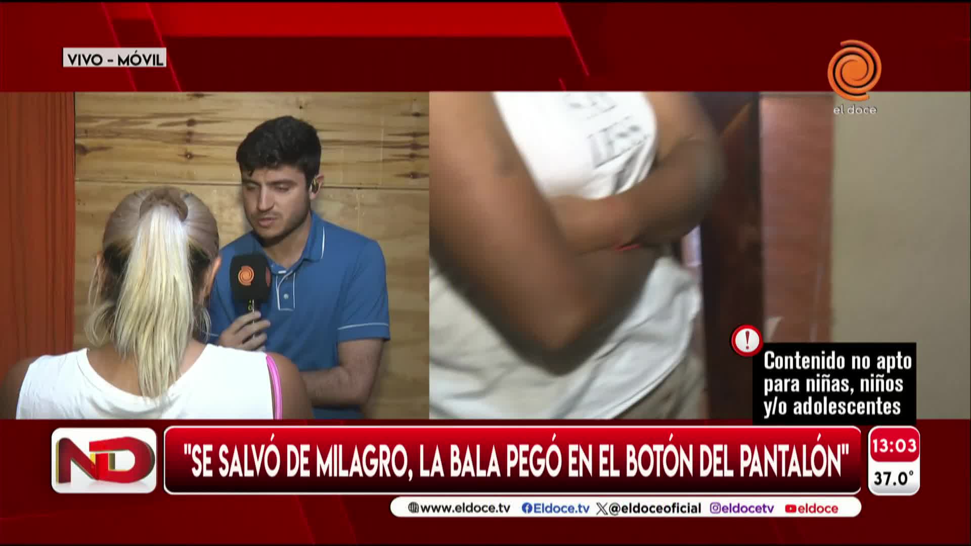 El relato de una mujer baleada