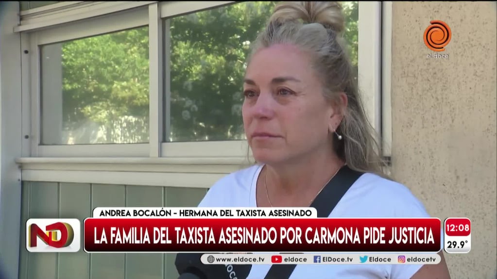 El dolor de la familia del taxista asesinado por Carmona