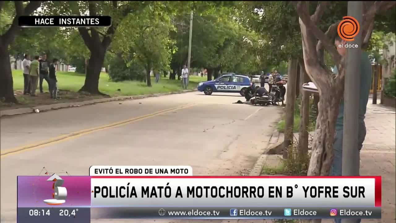 Un policía mató a un motochoro en Yofre Sur