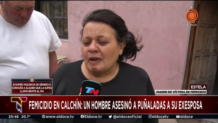 El lamento de la madre de la víctima de femicidio en Calchín