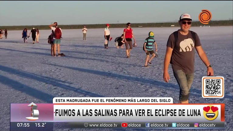 El Doce en el eclipse lunar desde las Salinas