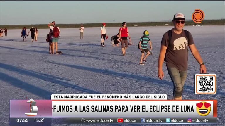 El Doce en el eclipse lunar desde las Salinas
