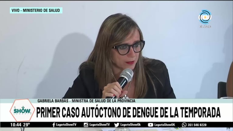 Barbás confirmó un caso de dengue autóctono